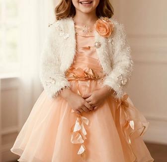 Платье для девочки Праздничное платье и пушистое болеро
