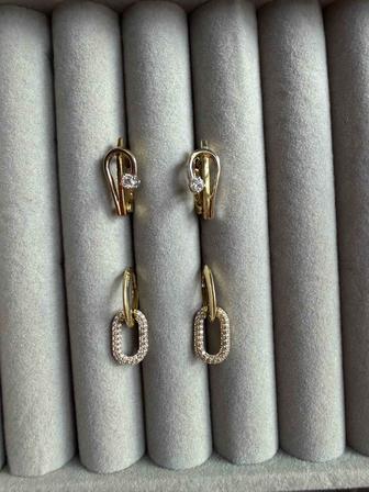 Продам серьги с бриллиантом