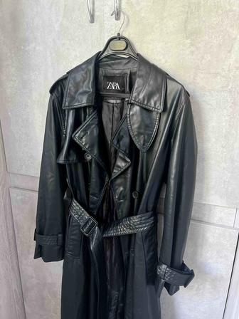 Кожаный тренч ZARA