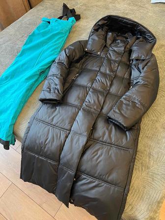 Зимняя куртка новая, штаны теплые в подарок 46 размер