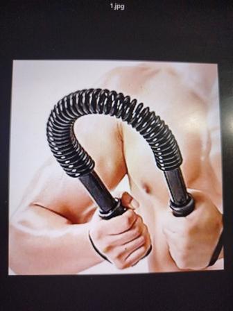 Универсальный пружинный эспандер палка Power Twister 30 кг