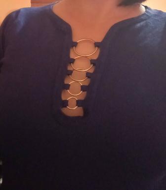 Синяя кофта М