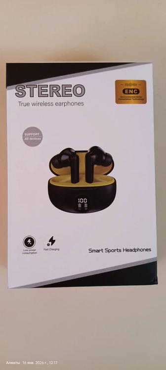 Беспроводные наушники TWS с цифровым дисплеем, Bluetooth 5.4