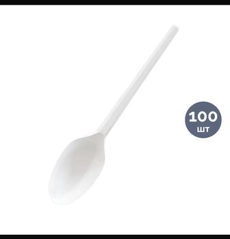 Ложка чайная Премиум, белая, компакт (100 шт)