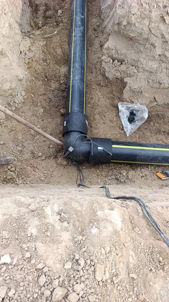 Пайка укладка ПНД труб