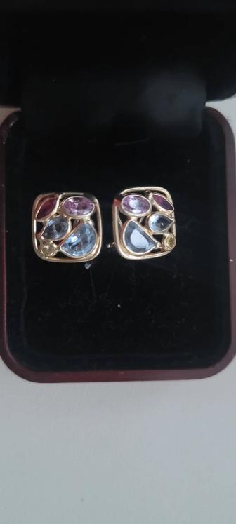 Золотые сережки 585 проба