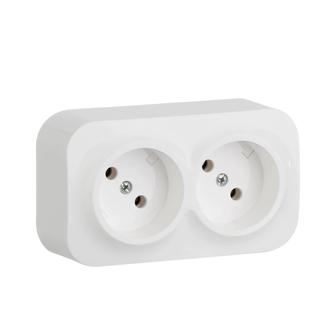 Розетка Legrand 2X2К белая арт. 782212