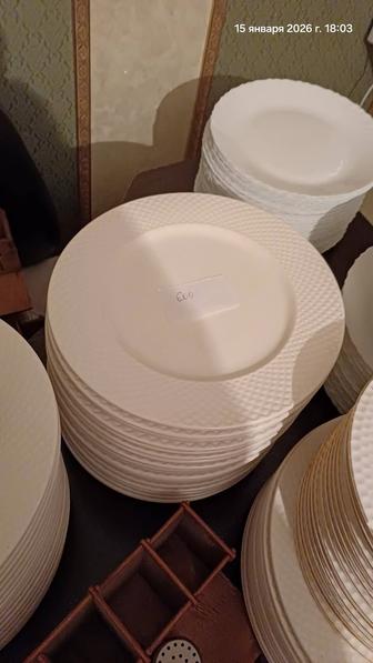 Много белых керамических тарелок и мисок- 600 тг/шт, отличное сост.!