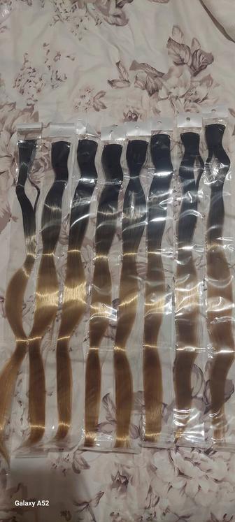 Волосы Омбре на заколках