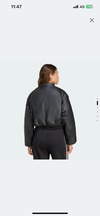 Куртка Adidas Зимний бомбер Pleather Bomber Synthetic Down