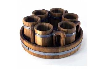 Набор Кружки из дуба 4 шт