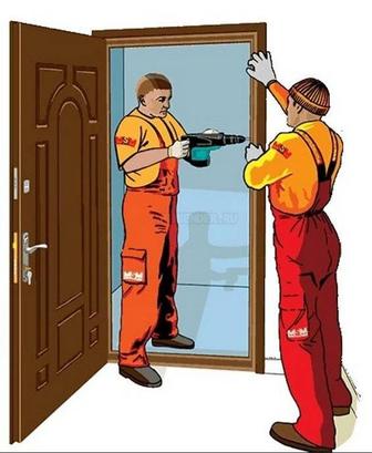 Установка металлических дверей