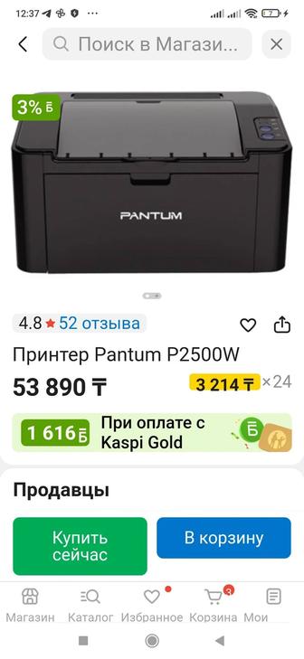 Принтер Pantum P2500w