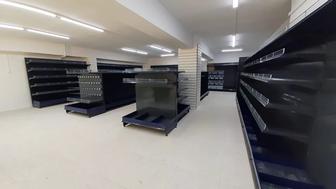 Продам БУ стеллажи торговые металлические, витрины Нордика, торг.оборуд.