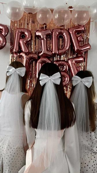 Все для девичника фата Bride шары. Неон подсветка Bride to be на прокат