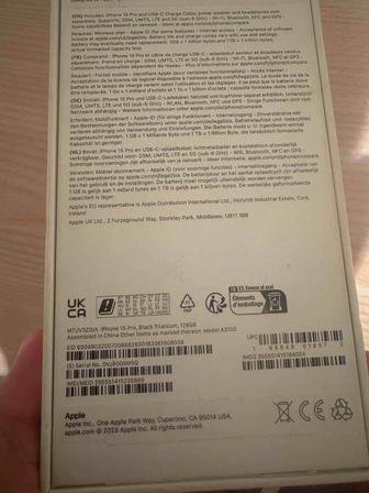 Продаю iPhone 15 Pro 128GB Black