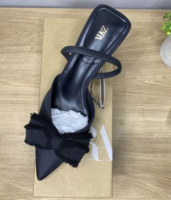 Туфли мюли черные Zara