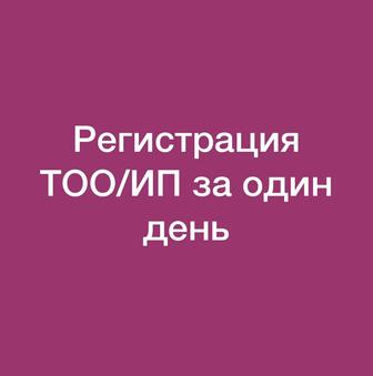 Регистрация ТОО и ИП за один день