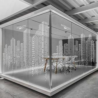 Витражная Пленка на стеклянные перегородки (заводская / УФ-печать)