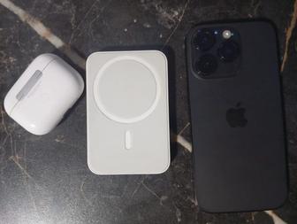 обменяю или продам iphone 14 pro с наушниками и оригинальным mag safe