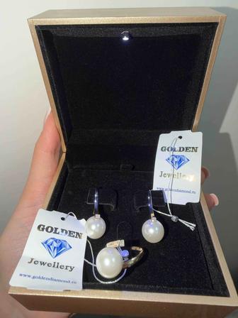 Золотой набор с жемчугом