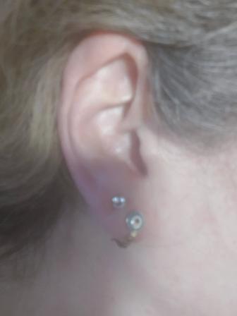 Детские золотые серьги 585 с эмалью Глаз Фатимы