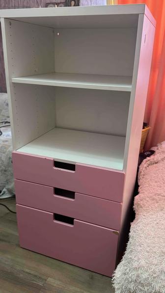 Детский шкаф IKEA STUVA розово-белый (60/50/128)