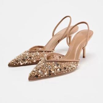 Туфли Мюли бежевые Zara