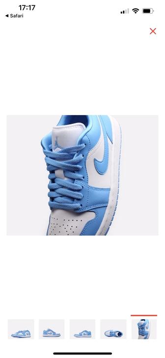 Продам кроссовкий Nike Jordan 1 retro low голубой