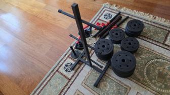 Набор гантелей и блинов