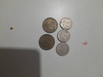 10 рублей, 1992(2шт), 10рублей1993(1шт), 50рублей1993(2шт), банк россии