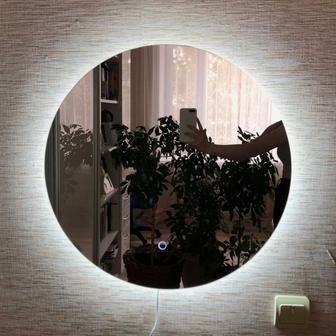 зеркало круглое настенное с подсветкой 60х60