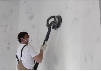 Шлифовка стен и потолков аппаратом