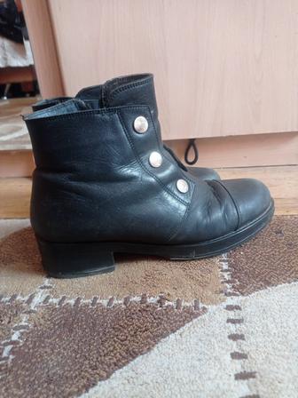 Ботинки кожанные с мехом зима