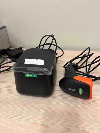 Принтер чеков и сканер для штрих-кодов