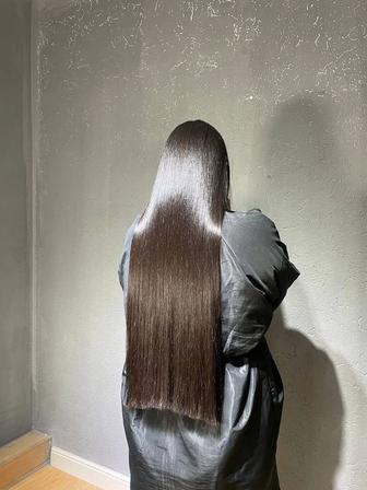 Кератиновое выпрямление волос