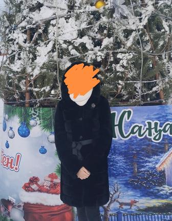 Продам шубу мутон с отделкой из норки.