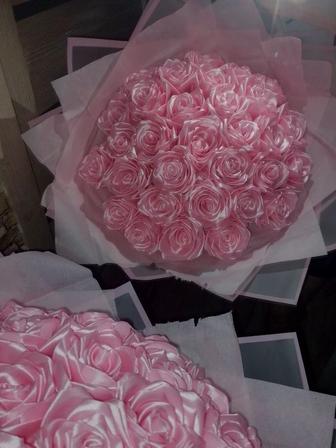 Букеты из атласных лент на заказ