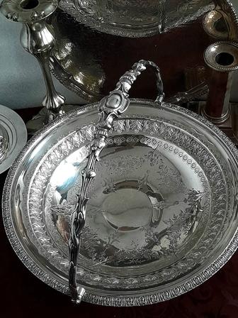 Центр стола корзина фруктовница антикварная