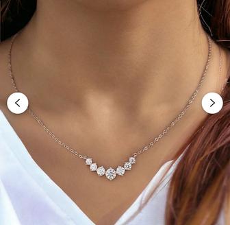 Sterling Silver 925 Moissanite Pendant Кулон