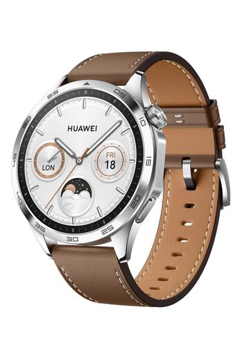 Смарт-часы Huawei Watch GT 4 46 мм серебристый-коричневый