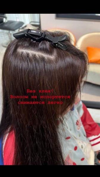 Нитьевое наращивания волос