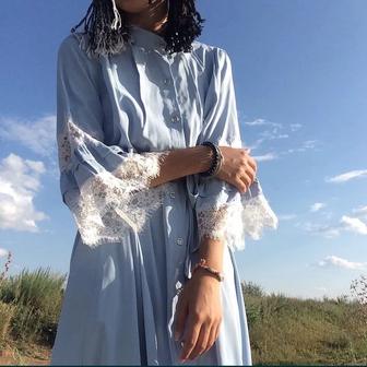 корейское длинное платье