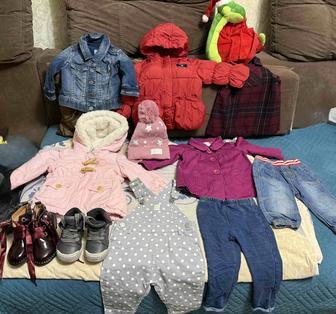 Продам пакет вещей для девочек размер 74 на годик