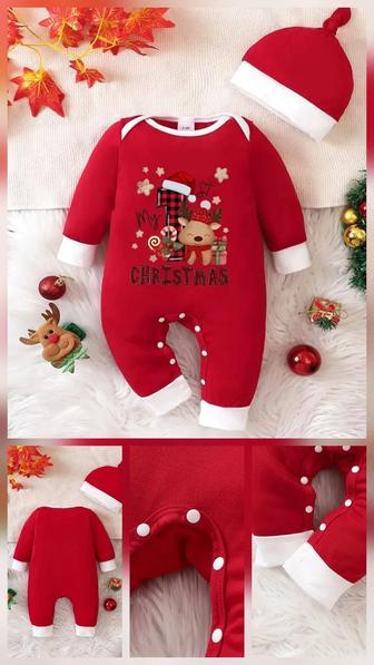 Рождественский комбинезон на 3-6 мес.