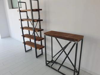 Стол, стеллаж в Лофт стиле. Мебель на заказ.