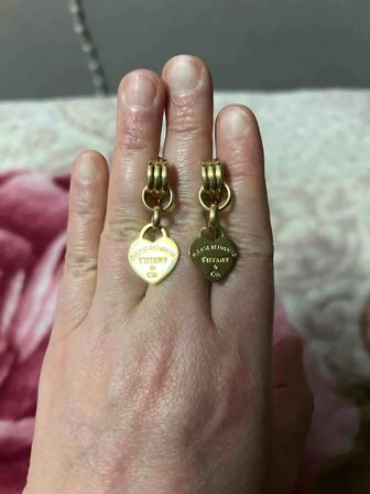 Продаю золотой серьги Италия Тиффани