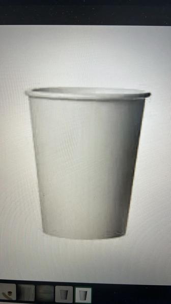 Стакан бумажный для гор. напитков 100 мл, 120 мл до края, белый (60 шт)