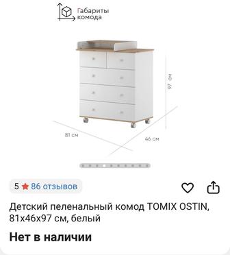 Детский пеленальный комод