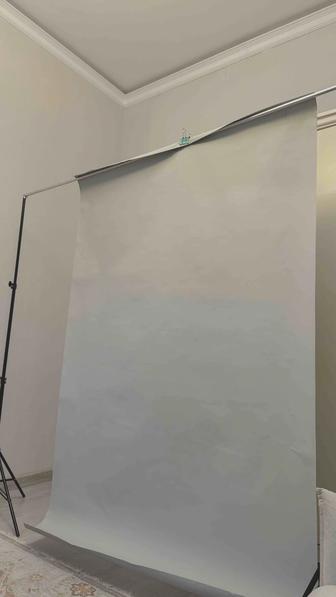 Серый бумажный фотофон 1,35 на 2 метра